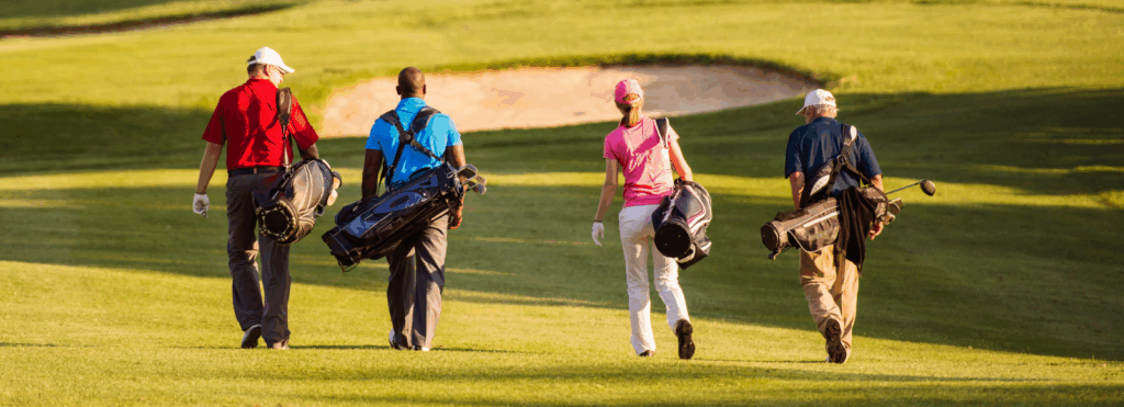 A group of golfers