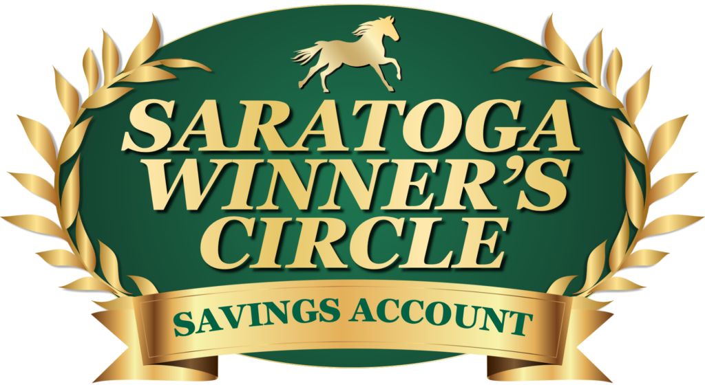 Saratoga Winner's Circle Savings Green and Gold Logo