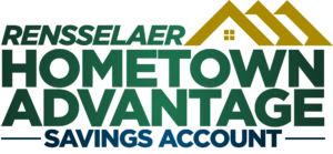 Rensselaer Hometown Advantage Savings Account green, yellow & blue logo