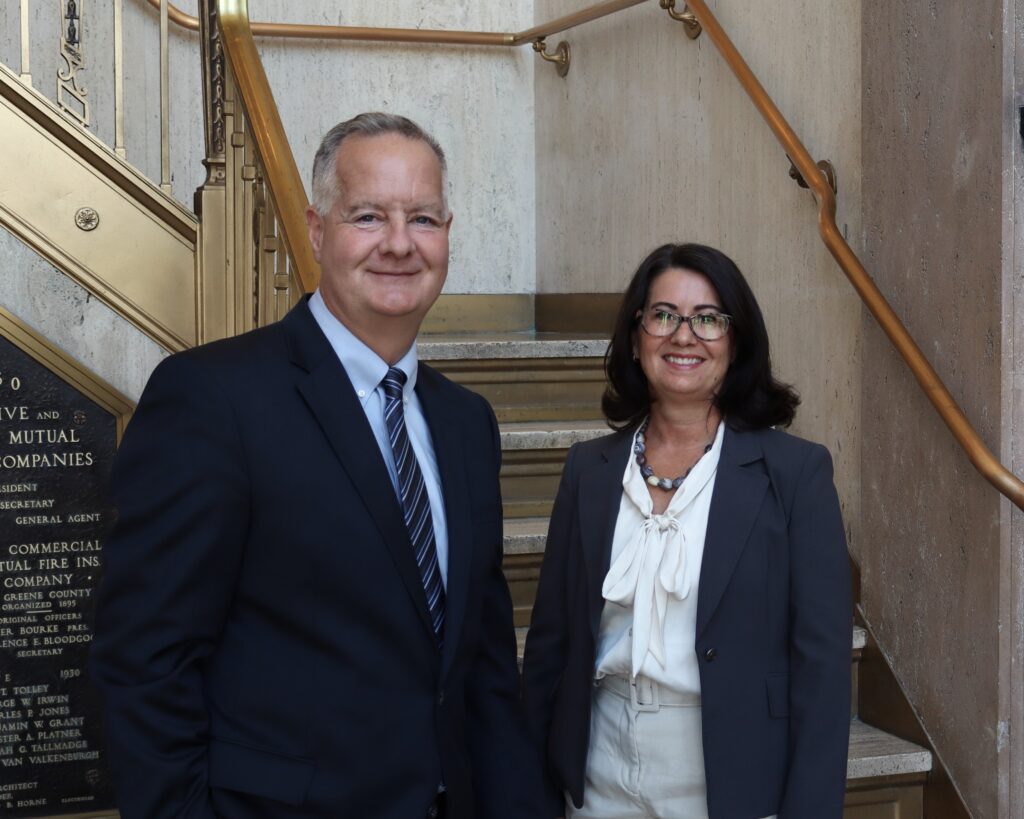 Donald Gibson next to Amy Anderson