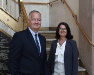 Donald Gibson next to Amy Anderson